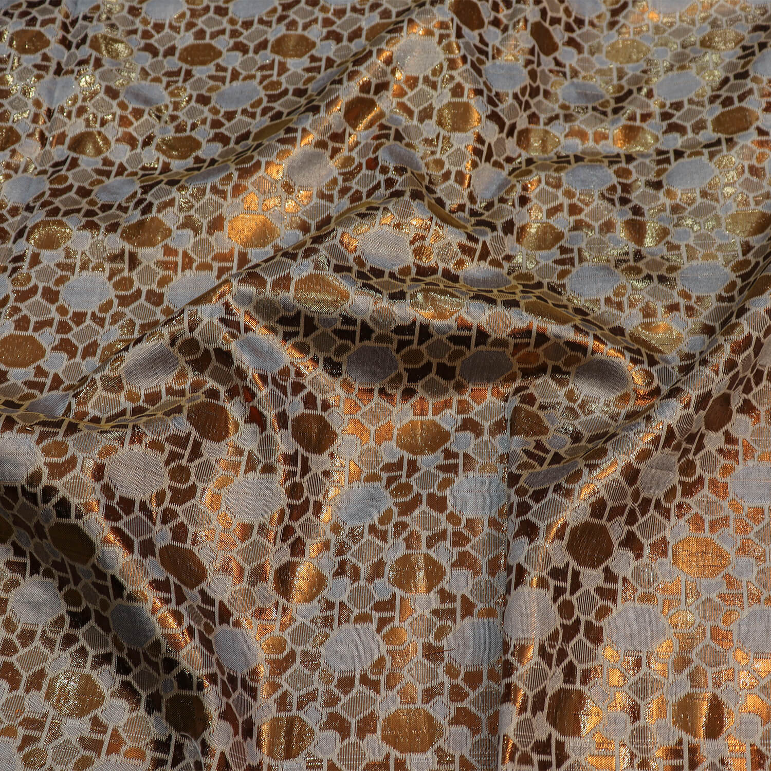 Brown Eta Pathar Lorex Shimmer Silk Fabric