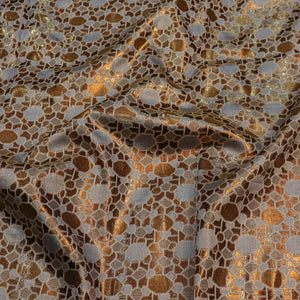 Brown Eta Pathar Lorex Shimmer Silk Fabric