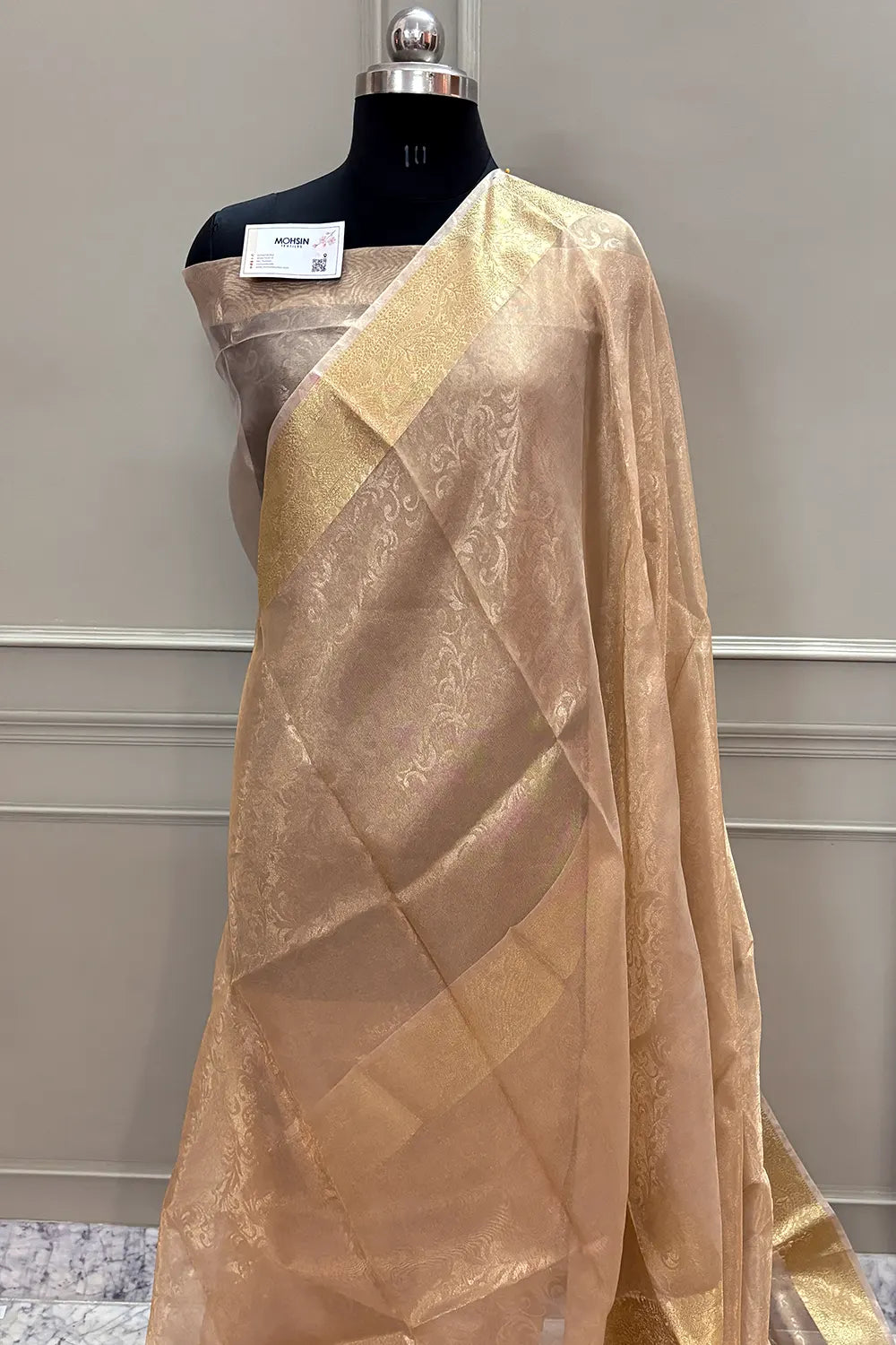 Cooper Ambose Tissue Silk Banarasi Saree