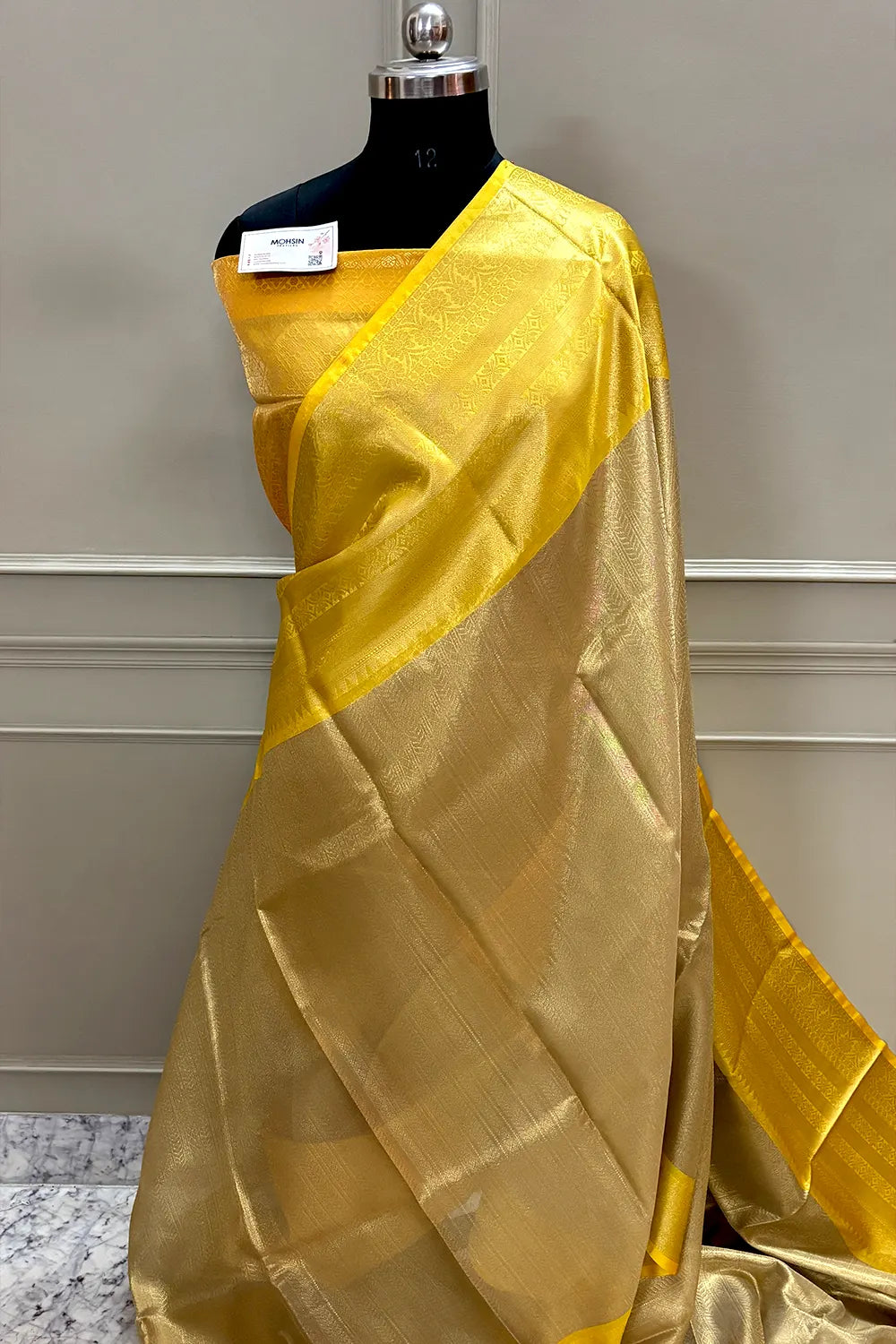 Gold and Yellow Tissue Silk Banarasi Saree