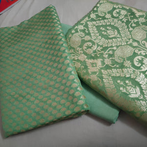 Pista Handloom Neem Zari Georgette Banarasi Suit