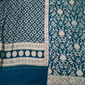 Pink Pure Khaddi Georgette Chiffon Unstitched Banarasi Suit