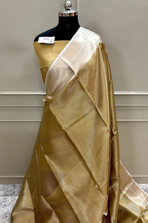 Rani Mukherjee Gold Tissue Silk Banarasi Saree