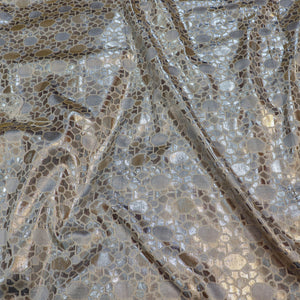 Silver Eta Pathar Lorex Shimmer Silk Fabric