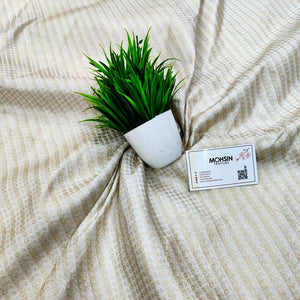 White Brocade Katan Silk Banarasi Fabric