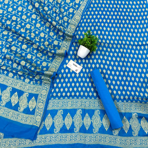 Firozi Jaguar Kalli Georgette Silk Banarasi Suit