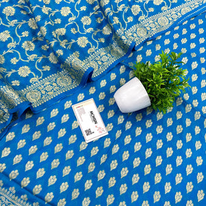 Firozi Jaguar Kalli Georgette Silk Banarasi Suit