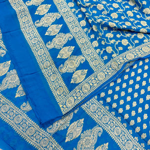 Firozi Jaguar Kalli Georgette Silk Banarasi Suit