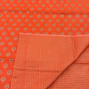 Orange Kacchi Carry Saleeb Cotton Silk Banarasi Suit