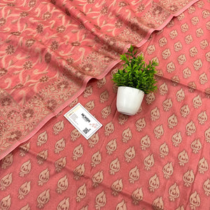 Peach Hukum Fire Cotton Silk Banarasi Suit