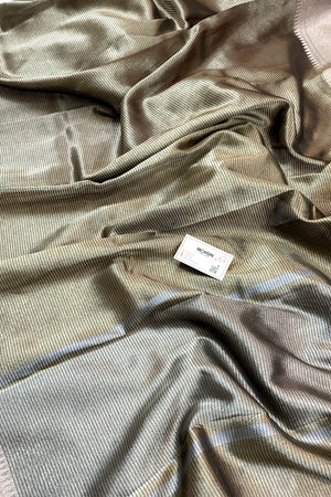 Grey Golden Zari Tissue Silk Banarasi Saree