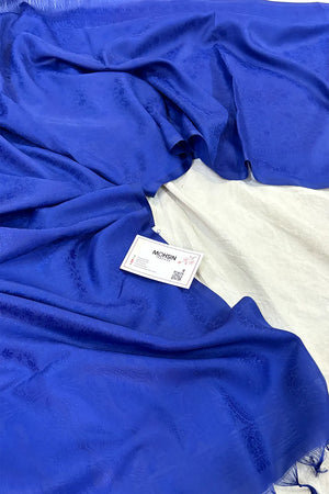 Royal Blue Resham Zari Silk Banarasi Stole