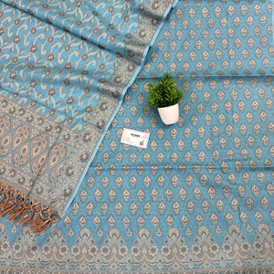 Firozi Hukum Fire Cotton Silk Banarasi Suit