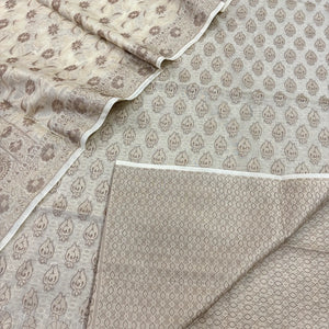 Beige Hukum Fire Cotton Silk Banarasi Suit