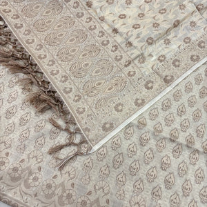 Beige Hukum Fire Cotton Silk Banarasi Suit