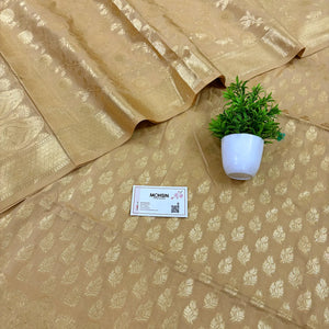 Beige Gumbad Patti Katan Silk Banarasi Suit