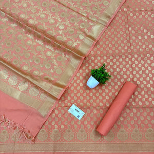 Peach Guldaan Fool Katan Silk Banarasi Suit