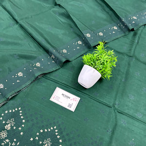 Bottle Green Jhilmila Taj Dola Silk Banarasi Suit