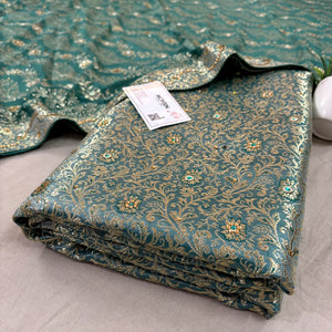 Light Firozi Stone Work Kimkhab Silk Banarasi Gharara