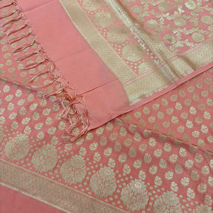 Peach Guldaan Fool Katan Silk Banarasi Suit