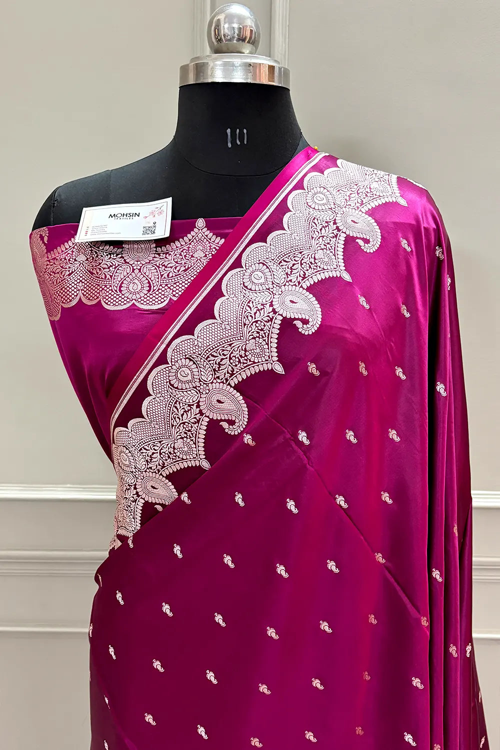 Purple Deepak Buti Katan Silk Banarasi Saree