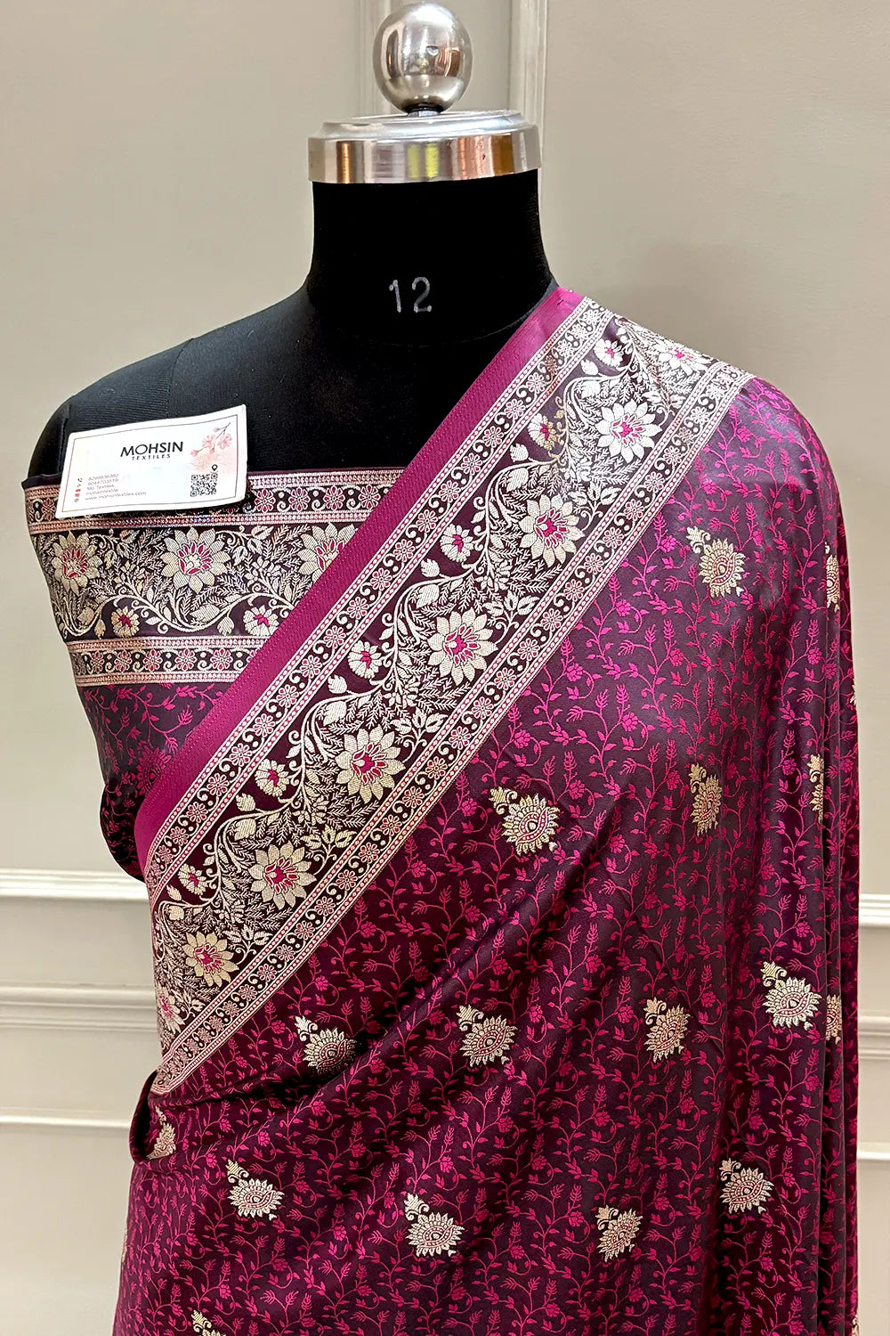 Purple Golden Zari Katan Silk Banarasi Saree