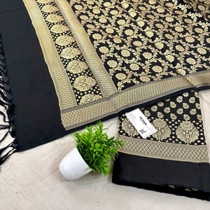 Black Guldaan Fool Katan Silk Banarasi Suit