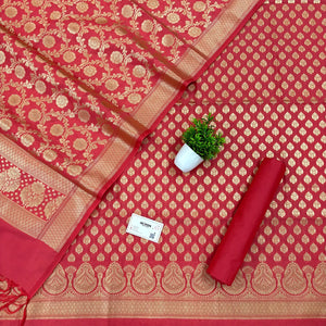 Peach Gumbad Buti Katan Silk Banarasi Suit