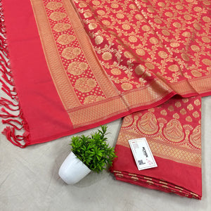 Peach Gumbad Buti Katan Silk Banarasi Suit