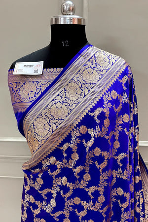 Auda Moglai Jaal Katan Silk Banarasi Saree