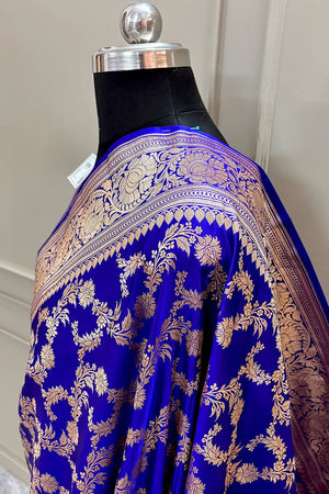 Auda Moglai Jaal Katan Silk Banarasi Saree