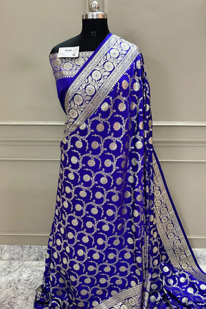 Auda Murmuri Jaal Katan Silk Banarasi Saree