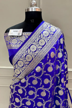 Auda Murmuri Jaal Katan Silk Banarasi Saree