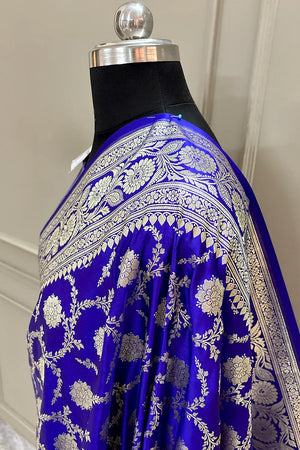 Auda Murmuri Jaal Katan Silk Banarasi Saree