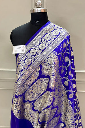 Auda Murmuri Jaal Katan Silk Banarasi Saree