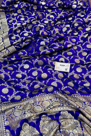 Auda Murmuri Jaal Katan Silk Banarasi Saree