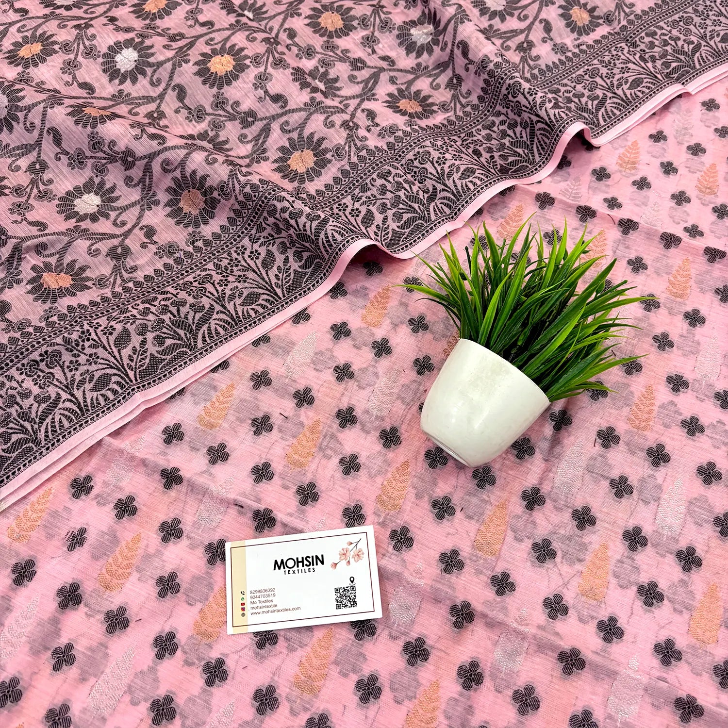 Pink Resham Zari Banarasi Silk Suit