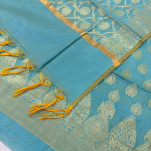 Firozi Kalgha Buti Banarasi Silk Suit