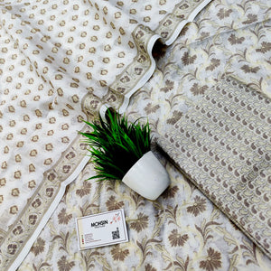 White Surahi Jaal Cotton Silk Banarasi Suit
