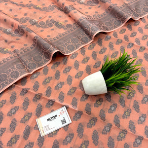 Orange Resham Zari Banarasi Silk Suit