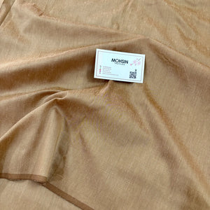 Beige Plain Cotton Silk Fabric