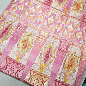 Hand Meenakari 24 Kalli Organza Silk Banarasi Lahenga Set Baby Pink 2