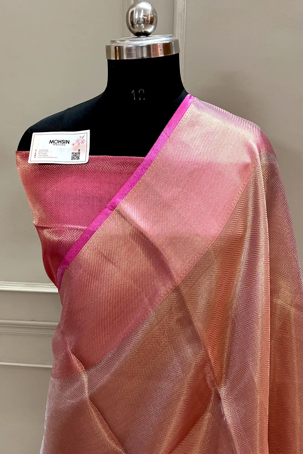Jyotika Pink Zari Banarasi Silk Saree