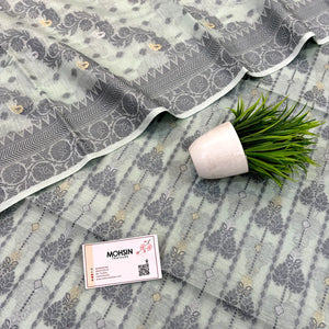 Mint Green Resham Zari Banarasi Silk Suit