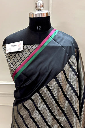 Nita Ambani Black Zari Banarasi Silk Saree