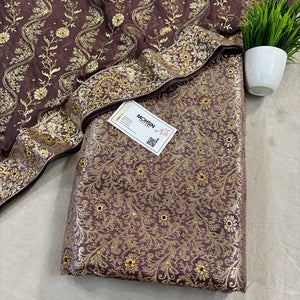 Onion Stone Work Kimkhab Silk Banarasi Gharara