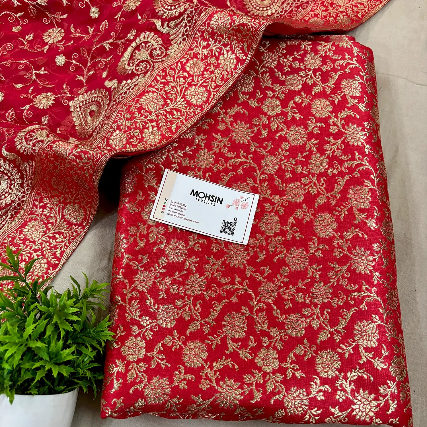 Peach Golden Zari Kimkhab Silk Banarasi Gharara