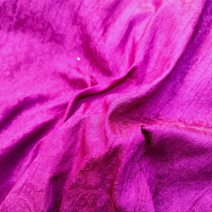 Purple Tanchoi Dupion Silk Banarasi Fabric