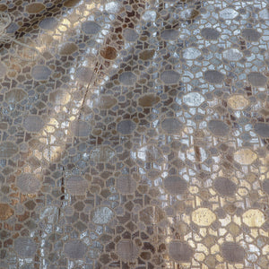 Silver Eta Pathar Lorex Shimmer Silk Fabric