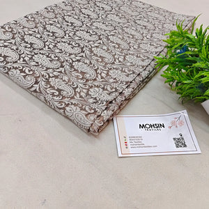 White Pushtaini Carry Shimmer Silk Banarasi Fabric